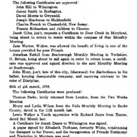 Early Minutes of Philadelphia Monthly Meeting Of Friends.