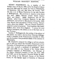 Memoirs of Henry Pemberton, Jr., and William McKinley Mervine