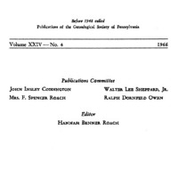 The Pennsylvania Genealogical Magazine