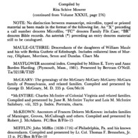 Genealogical Accessions by the Genealogical Society and the Historical Society of Pennsylvania, 1981