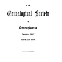 Publications of the Genealogical Society of Pennsylvania