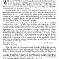 Notes on William Penn's Relatives