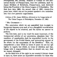 Remembrances of Other Days: The Beginnings of the Union League