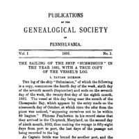 The Sailing of the Ship "Submission" in the Year 1682, with a True Copy of the Vessel's Log