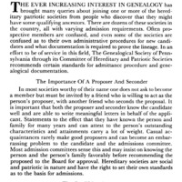 So You Are Being Proposed for Membership in a Hereditary Society