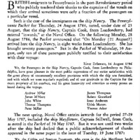 Post-Revolutionary Arrivals at the Port of Philadelphia