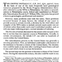 The WPA Index of Naturalizations: An Explanation