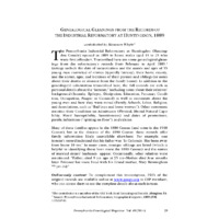 Genealogical Gleanings from the Records of the Industrial Reformatory at Huntingdon, 1889