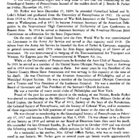 J. Brooks B. Parker (1889-1951): A Memorial Note