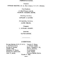 Officers of the Genealogical Society of Pennsylvania