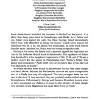 Bachoffen of Philadelphia and New Jersey from Bischweiler in 1752