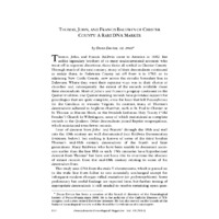 Thomas, John, and Francis Baldwin of Chester County: A Rare DNA Marker