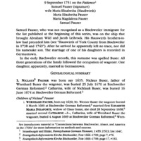 Pauser of Germantown from Bischweiler in 1751