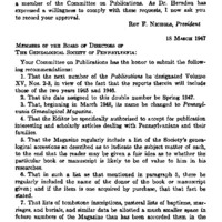 Statement of Policy Concerning Future Publications