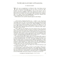 The Richard Allen Family of Philadelphia