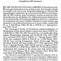 County of Philadelphia: School Children's Enumerations