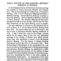 Early Minutes of the Philadelphia Monthly Meeting of Friends, 1682