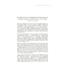 Bastardy Charges and Marriages in the Docket of Thomas Cheyney, Chester County, 1779-1805