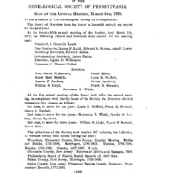 Twenty-Sixth Annual Report of the Genealogical Society of Pennsylvania