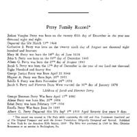 Perry Family Record