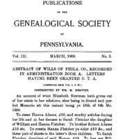 Abstract of Wills of Phila. Co., Recorded in Administration Book A. Letters Having Been Granted C. T. A.