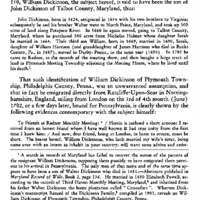 William Dickinson of Ratcliffe-upon-Soar, Nottinghamshire, Eng., and of Plymouth Township, Philadelphia County, Penna.