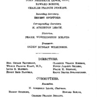 Officers of the Genealogical Society of Pennsylvania. 1930