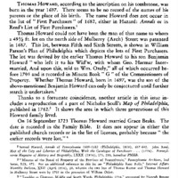 Howard, an Early Philadelphia Family