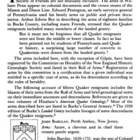 Armigerous American Quakers