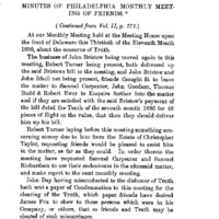 Minutes of Philadelphia Monthly Meeting of Friends