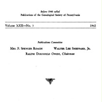 The Pennsylvania Genealogical Magazine