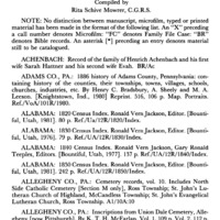 Genealogical Accessions by the Genealogical Society and the Historical Society of Pennsylvania, 1986
