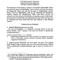 Brattler of Philadelphia from Bischweiler in 1765