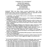 Wild of Philadelphia from Bischweiler in 1751 with Notes on Tribolet