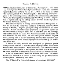 Pre-Revolutionary Military Service in Pennsylvania