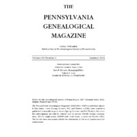 Pennsylvania Genealogical Magazine, Volume 49, Number 2 (Summer 2014)