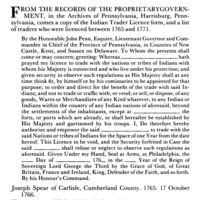 Indian Trader Licences 20 June 1765-28 December 1771