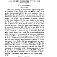 Notices of the Justices of New Castle and Others Connected with Foregoing List