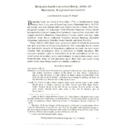 Benjamin Sayre'S Account Book, 1848-49 Montrose, Susquehanna County