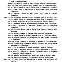 Marriages by Matthew Allison, Pastor, Presbyterian Congregations, Mifflintown and Lost Creek, Pennsylvania