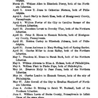 Marriages by Rev. Thomas J. Kitts, Pastor, Canton Baptist Church, Salem County, New Jersey, 1818-1820; Later of Northern Liberties, Philadelphia