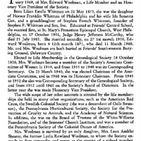 Mrs. Edward Woolman, 1873-1968