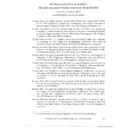 Pennsylvania State Agency Transportation Passes for Civil War Bodies (Continued from 47:189)