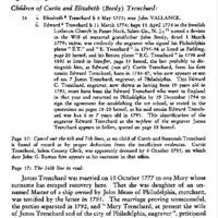 George Trenchard of Salem, N. J., and Descendants