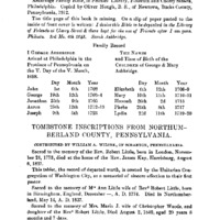 Ashbridge Bible Record