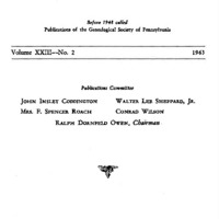 The Pennsylvania Genealogical Magazine