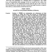 Act for the Gradual Abolition of Slavery, 1780