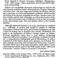 The Genealogist's Guide to Fraktur for Genealogists Researching German-American Families