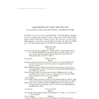 Griffith-Wright Family Bible Record, Lancaster County, Chester County, and Philadelphia
