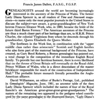 Captain Peter Young, His Wife and Descendants: Further Philadelphia Roots of The Princess of Wales